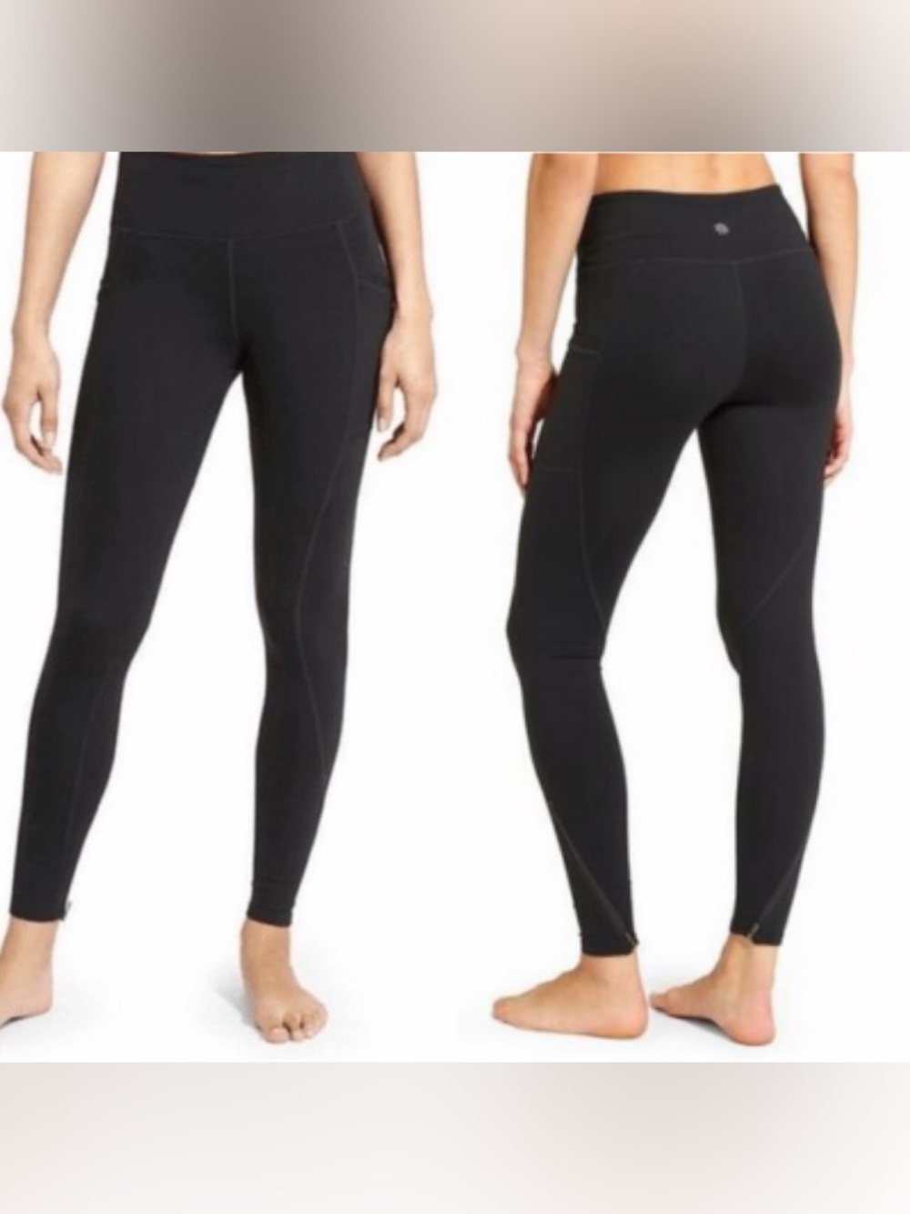 Athleta Chaturanga To Town Black High-Waist Performance Leggings XS‎